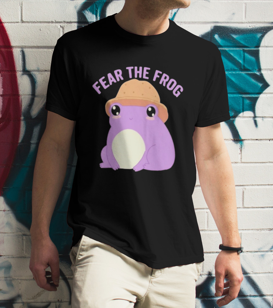 Fear The Frog Cute Purple Cartoon Bucket Hat T-Shirt