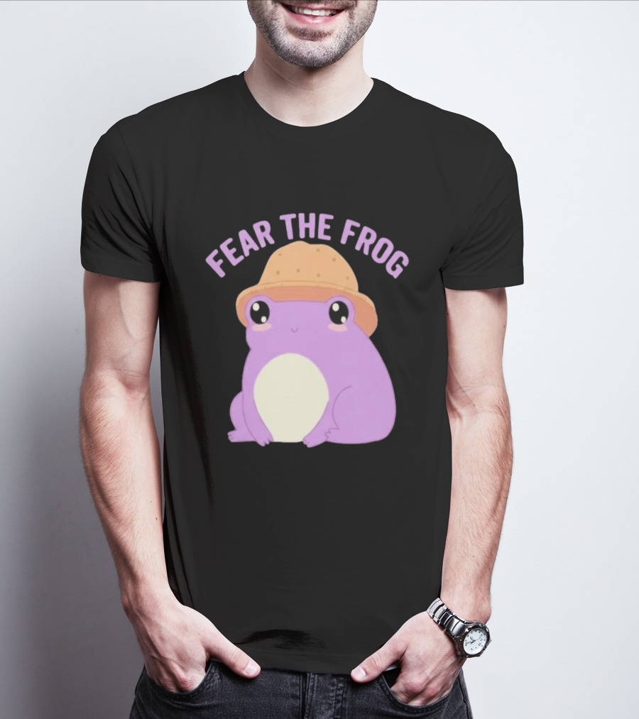 Fear The Frog Cute Purple Cartoon Bucket Hat T-Shirt