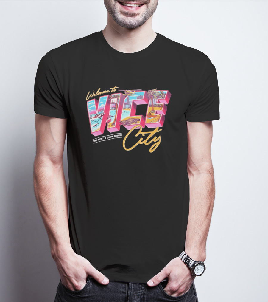 Welcome To Vice City The Heat & Duvin Leisure Miami GTA 6 T-Shirt