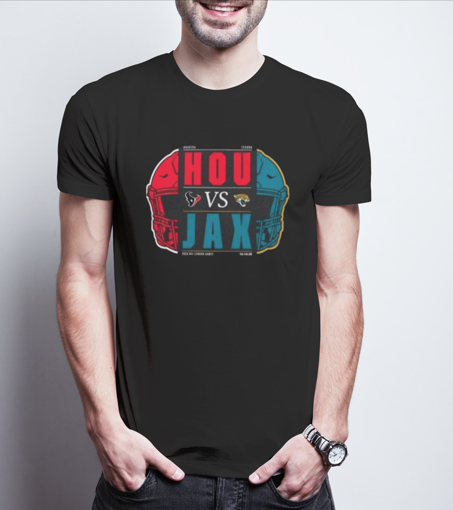 Houston Texans Vs Jacksonville Jaguars 2026 London International City Games Match Up T-Shirt