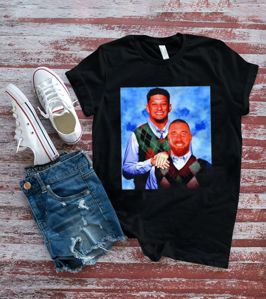 Patrick Mahomes Travis Kelce Step Brothers Meme Football T-Shirt