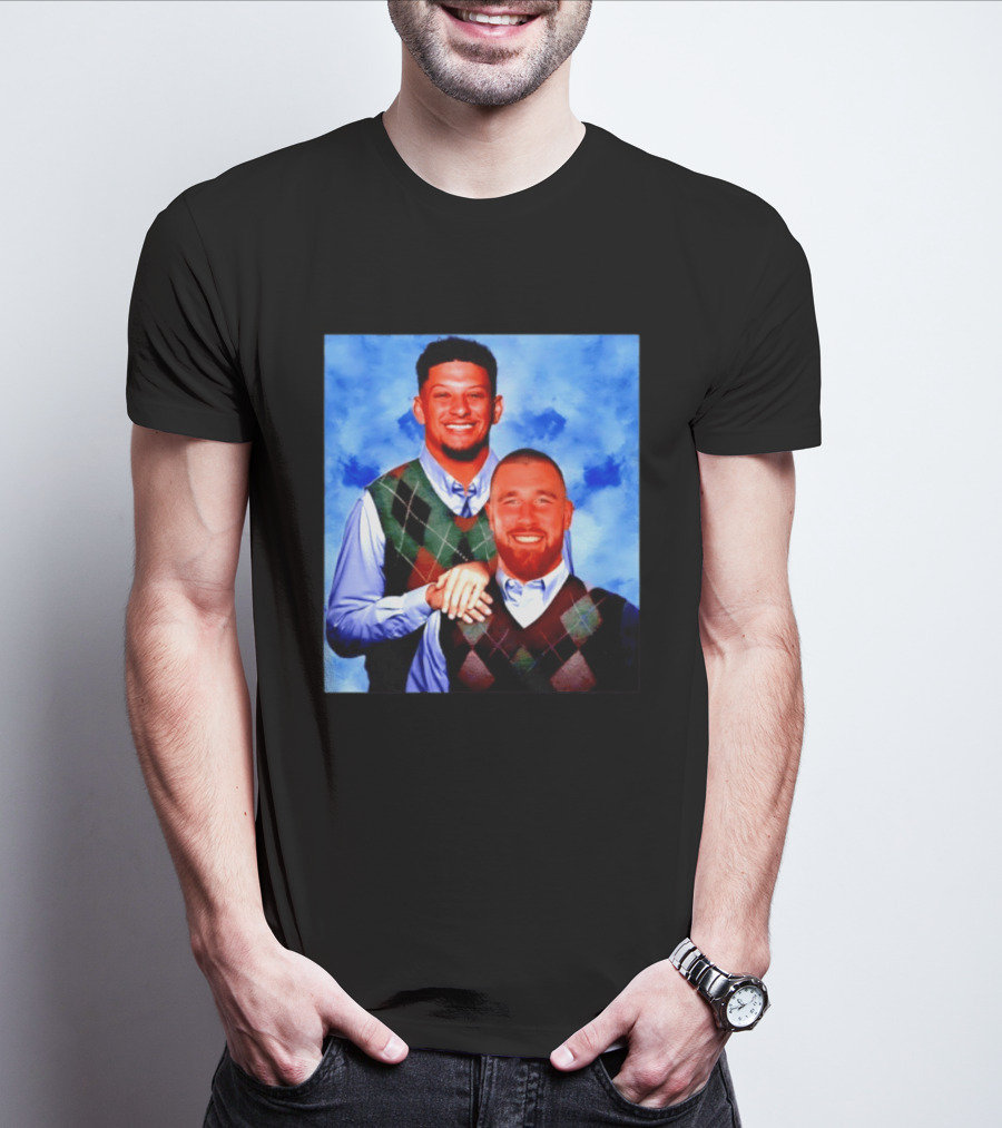 Patrick Mahomes Travis Kelce Step Brothers Meme Football T-Shirt
