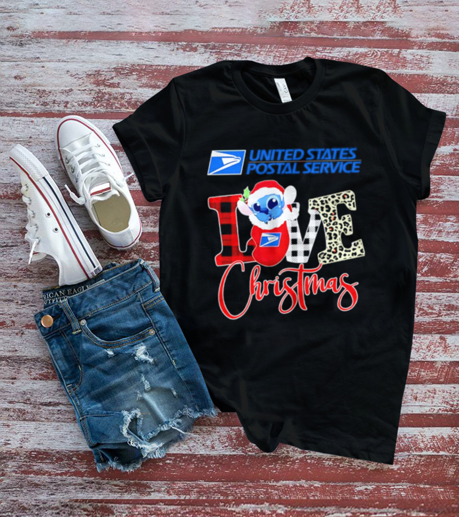 United States Postal Service Stitch Love Christmas 2026 Collaboration T-Shirt