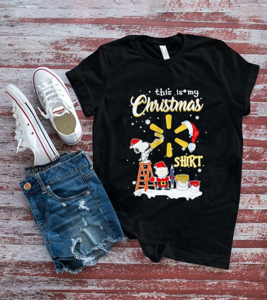 Walmart X Snoopy Woodstock Charlie Brown 2026 This Is My Christmas T-Shirt