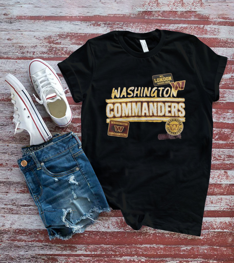 Washington Commanders NFL London Games 2026 Burgundy T-Shirt