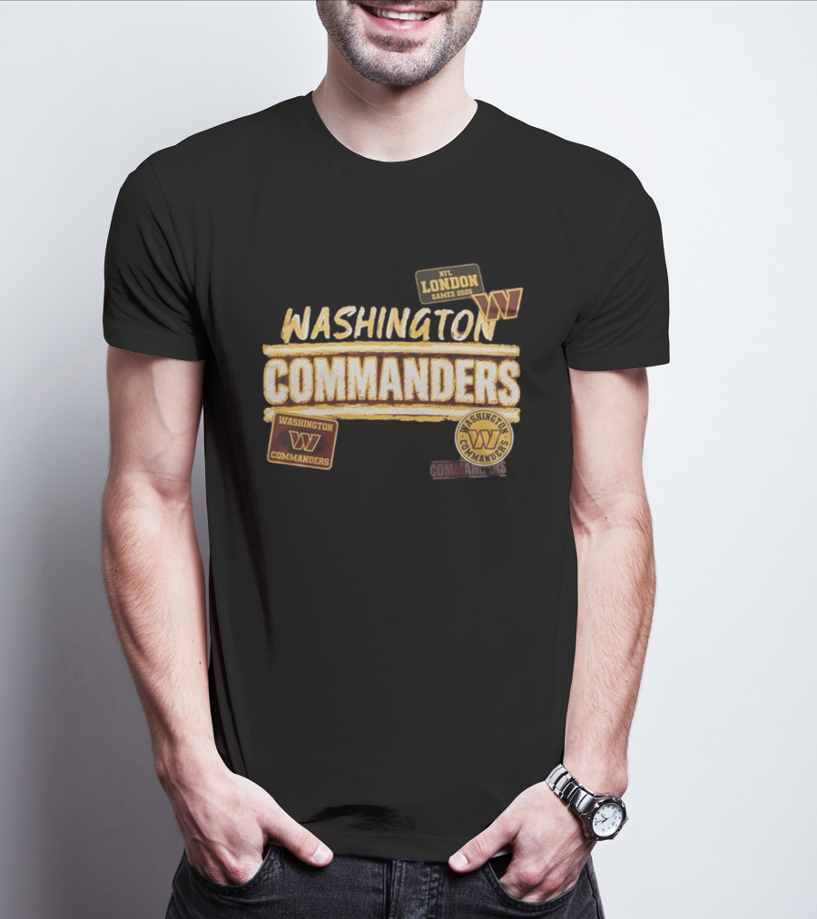 Washington Commanders NFL London Games 2026 Burgundy T-Shirt