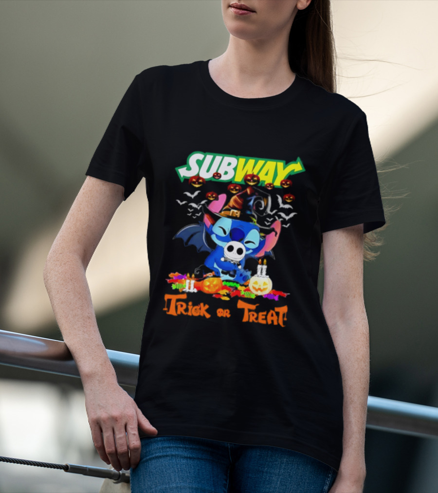 Subway Stitch Trick Or Treat Halloween 2026 T-Shirt