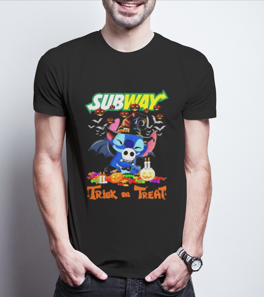 Subway Stitch Trick Or Treat Halloween 2026 T-Shirt