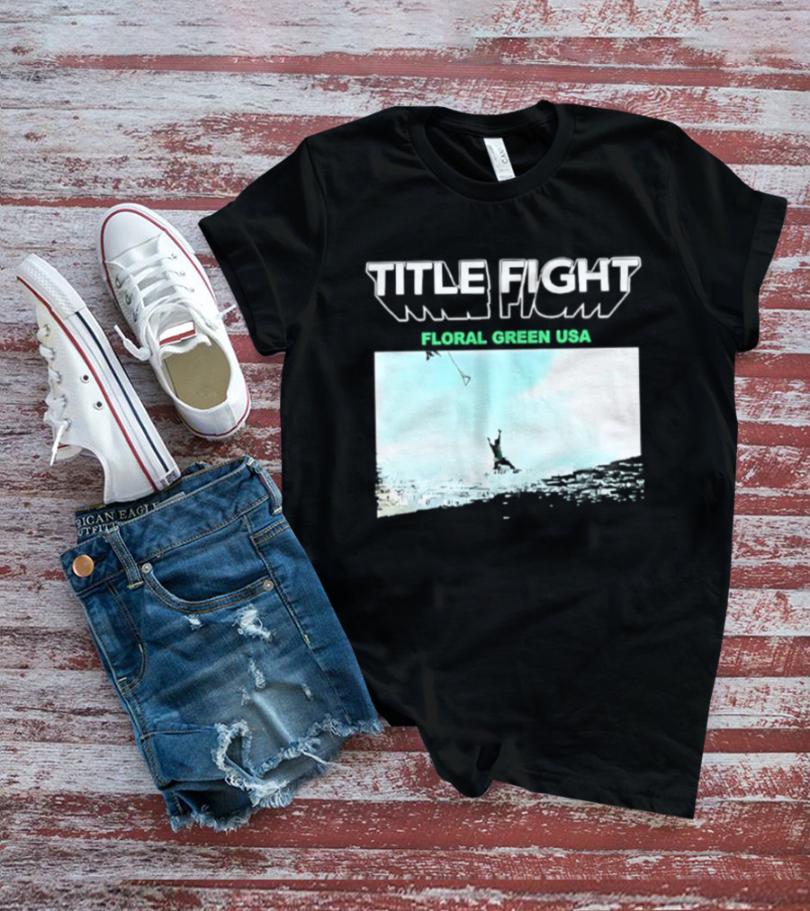 Title Fight Floral Green USA Hardcore Punk T-Shirt