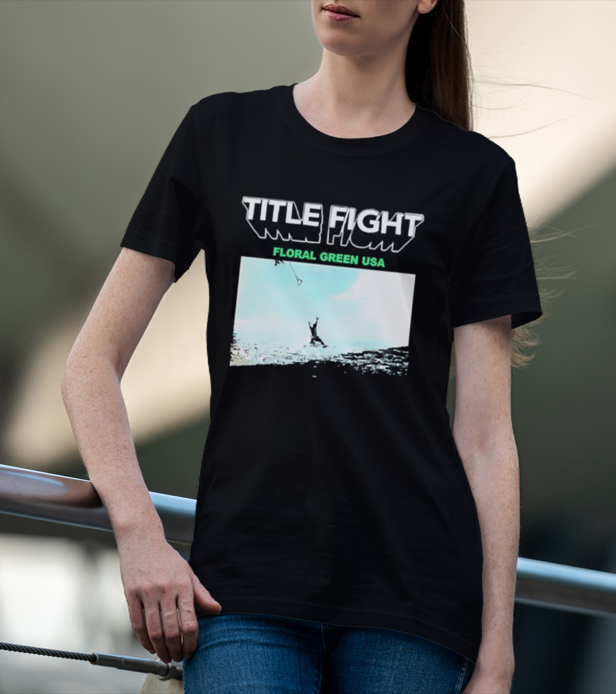 Title Fight Floral Green USA Hardcore Punk T-Shirt