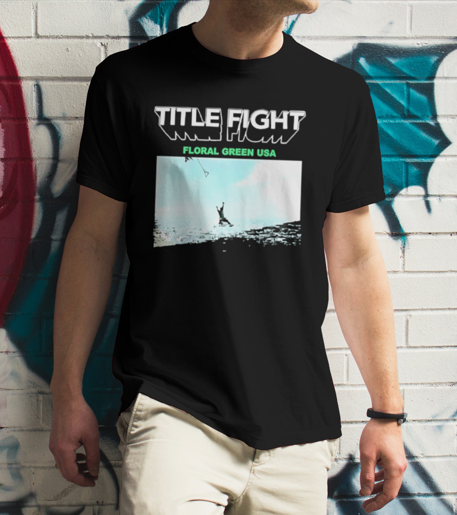 Title Fight Floral Green USA Hardcore Punk T-Shirt