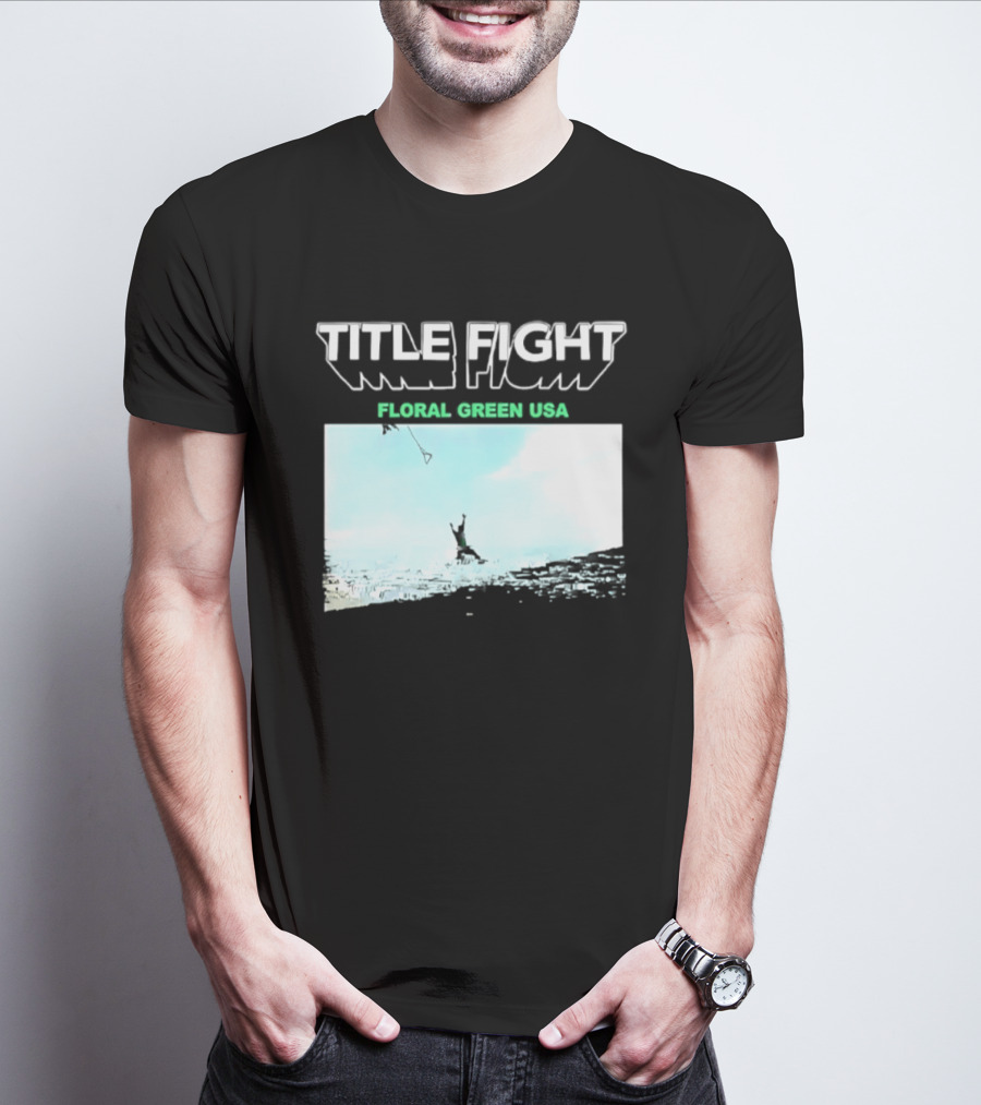 Title Fight Floral Green USA Hardcore Punk T-Shirt