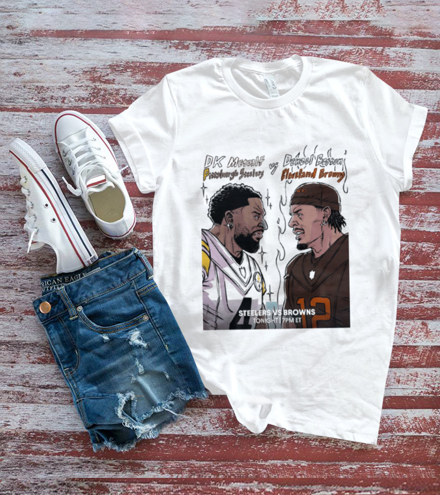 DK Metcalf Pittsburgh Steelers Vs Denzel Boston Cleveland Browns Steelers Vs Browns T-Shirt