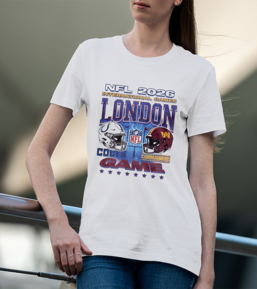 NFL 2026 International Games London Colts Vs Commanders Game T-Shirt