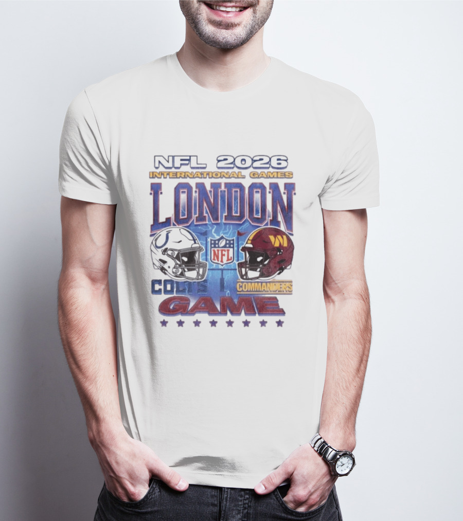 NFL 2026 International Games London Colts Vs Commanders Game T-Shirt