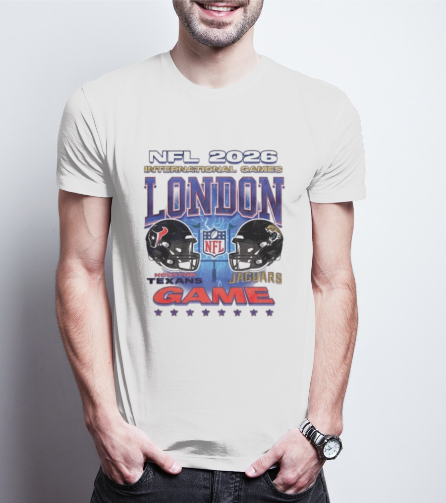NFL 2026 International Games London Houston Texans Vs Jacksonville Jaguars Game T-Shirt