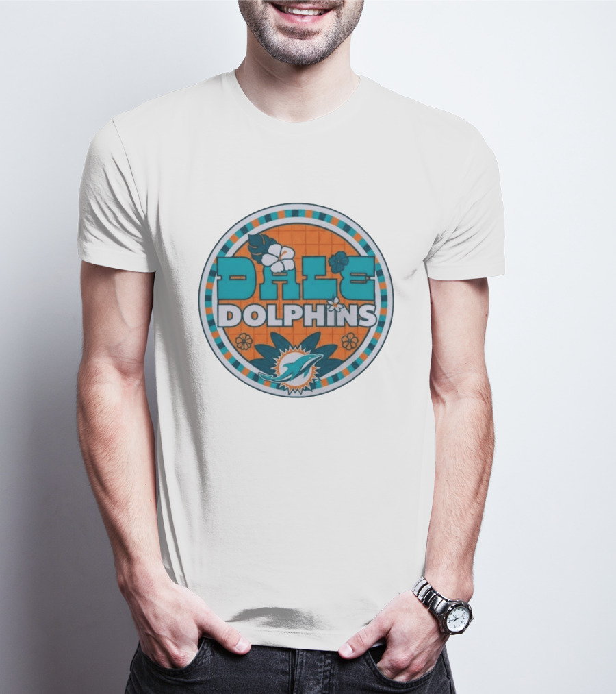 Dale Dolphins Miami Delfines Floral T-Shirt