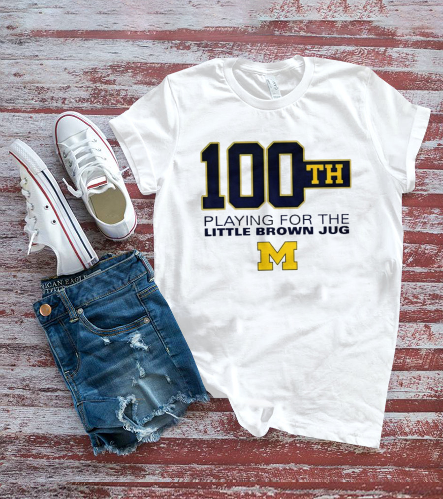 Michigan Wolverines 100th Playing For The Little Brown Jug M T-Shirt