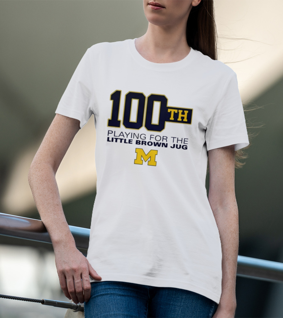 Michigan Wolverines 100th Playing For The Little Brown Jug M T-Shirt