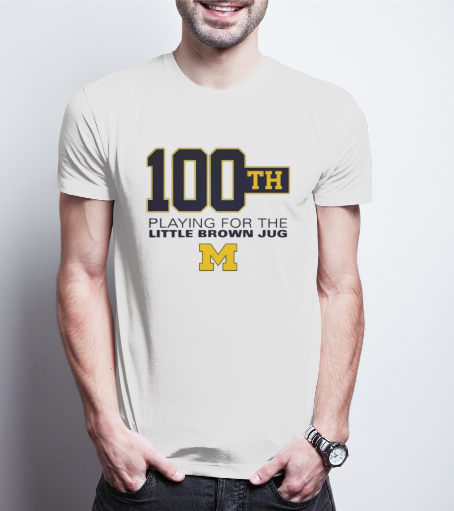 Michigan Wolverines 100th Playing For The Little Brown Jug M T-Shirt