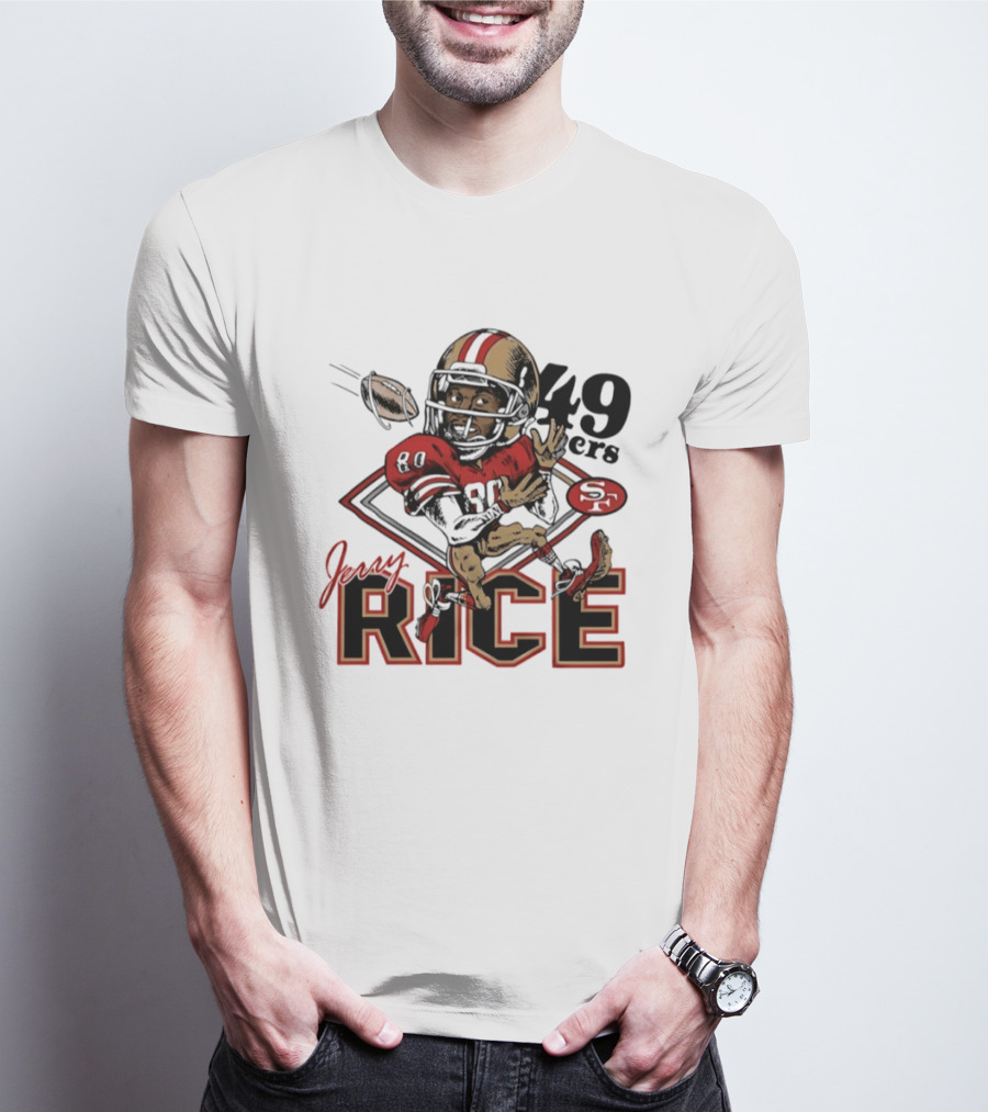 Jerry Rice San Francisco 49ers Caricature T-Shirt