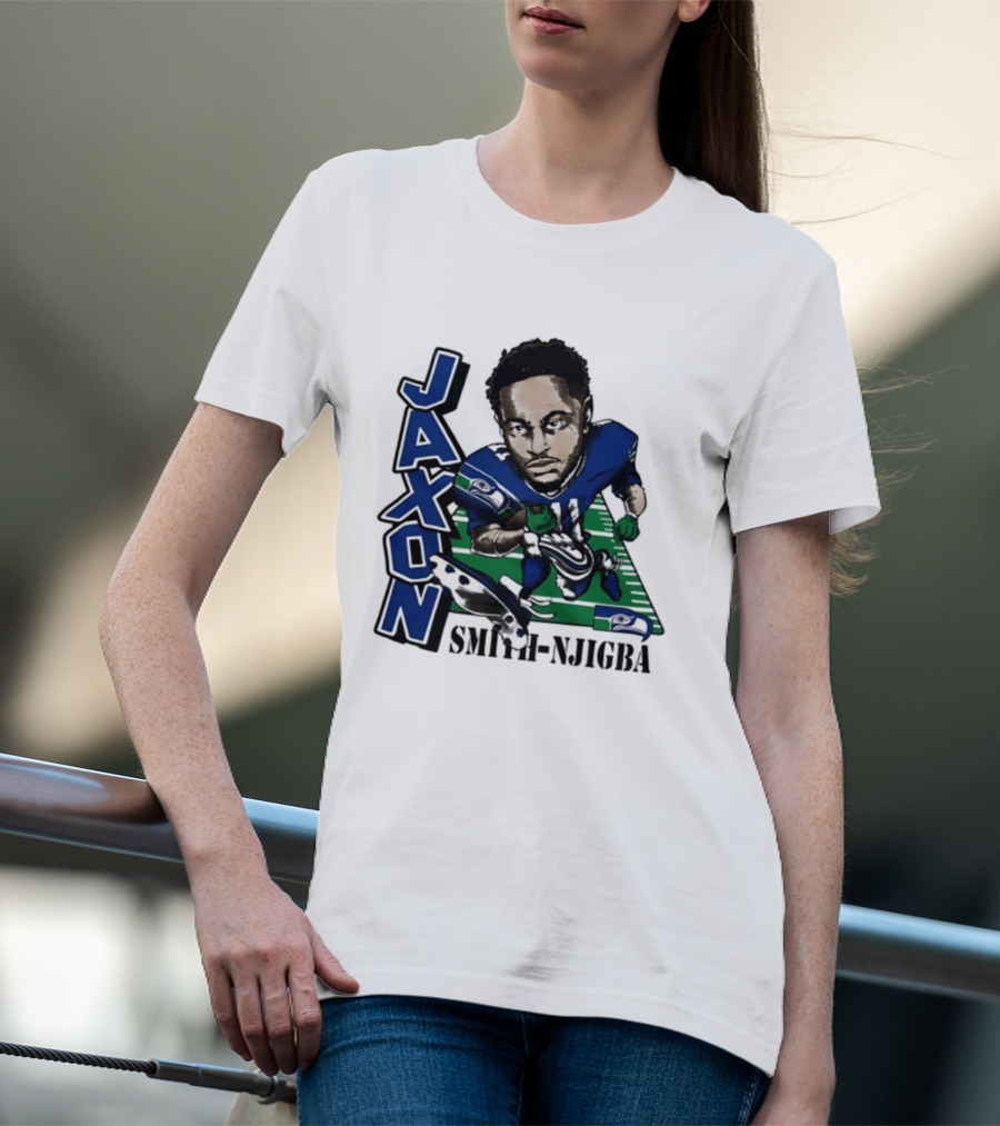 Seattle Seahawks Jaxon Smith Njigba Football Caricature T-Shirt