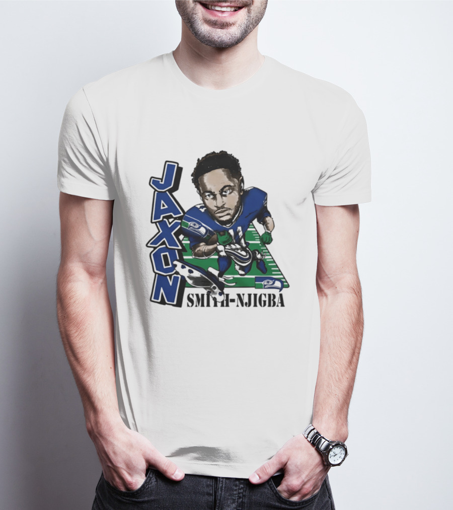 Seattle Seahawks Jaxon Smith Njigba Football Caricature T-Shirt