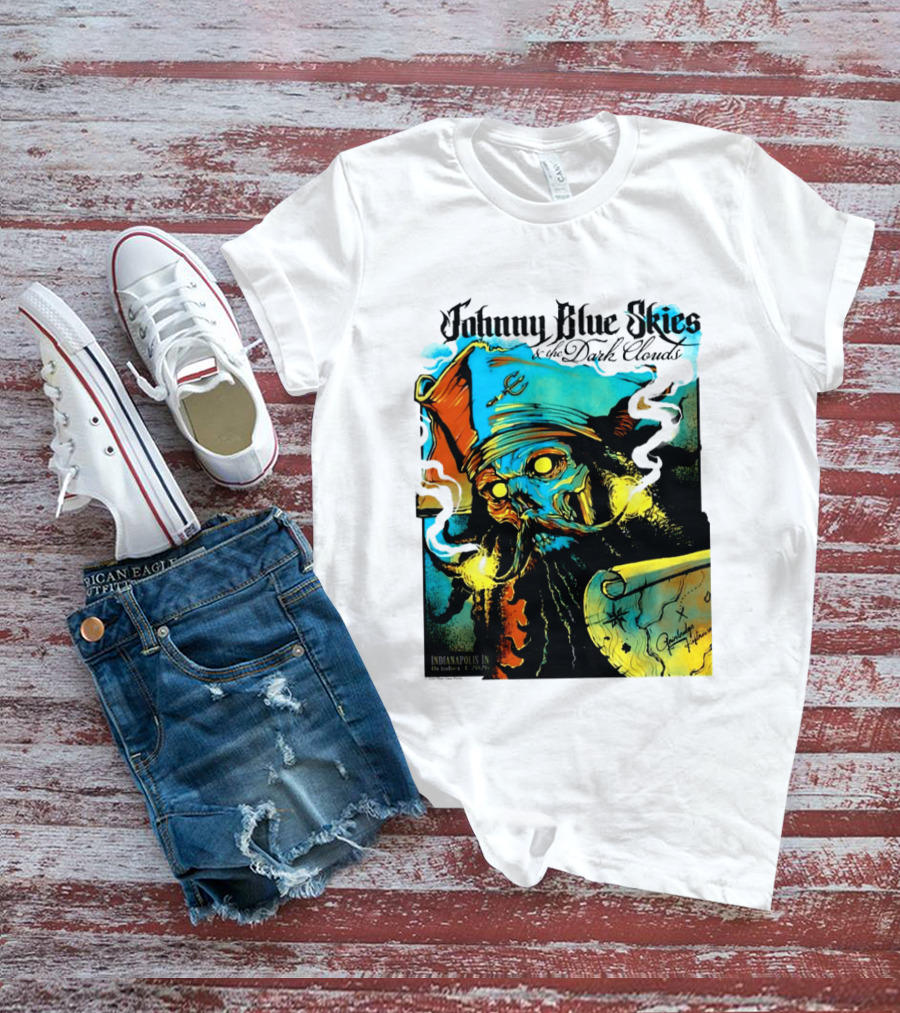 Johnny Blue Skies And The Dark Clouds Pirate Map Gainbridge Fieldhouse Indianapolis 2026 Event T-Shirt