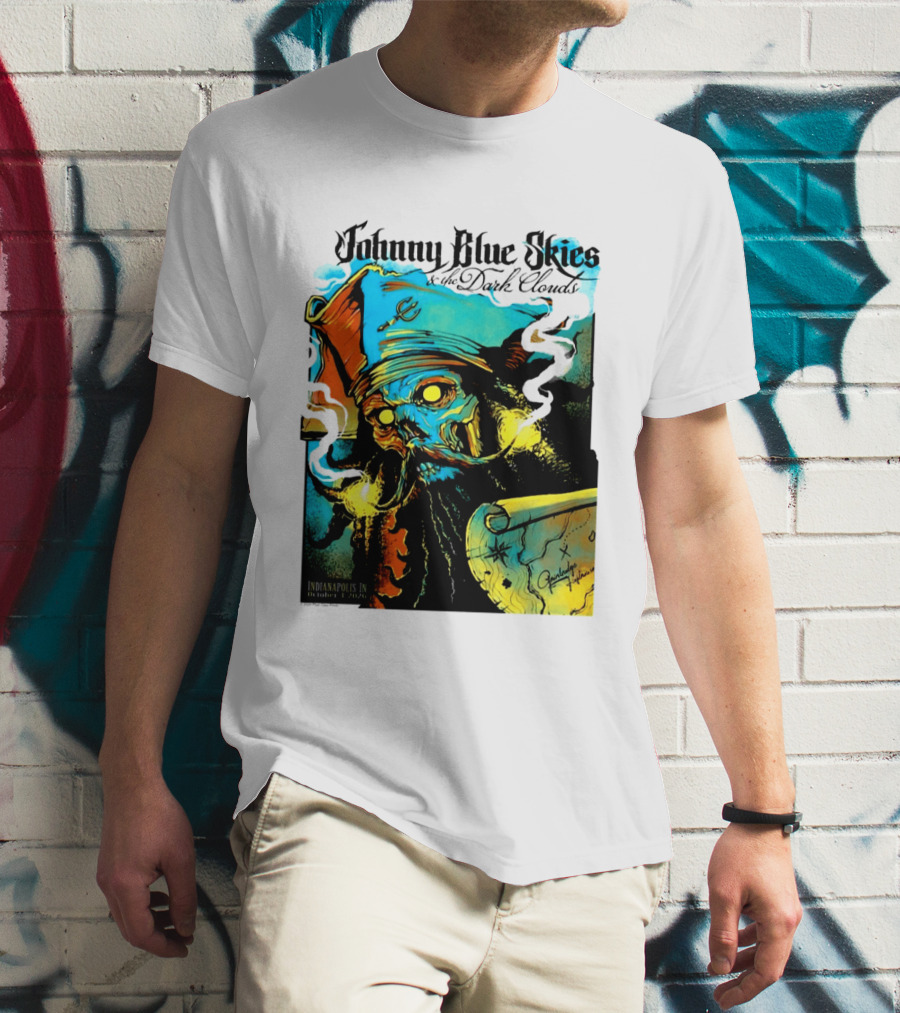 Johnny Blue Skies And The Dark Clouds Pirate Map Gainbridge Fieldhouse Indianapolis 2026 Event T-Shirt