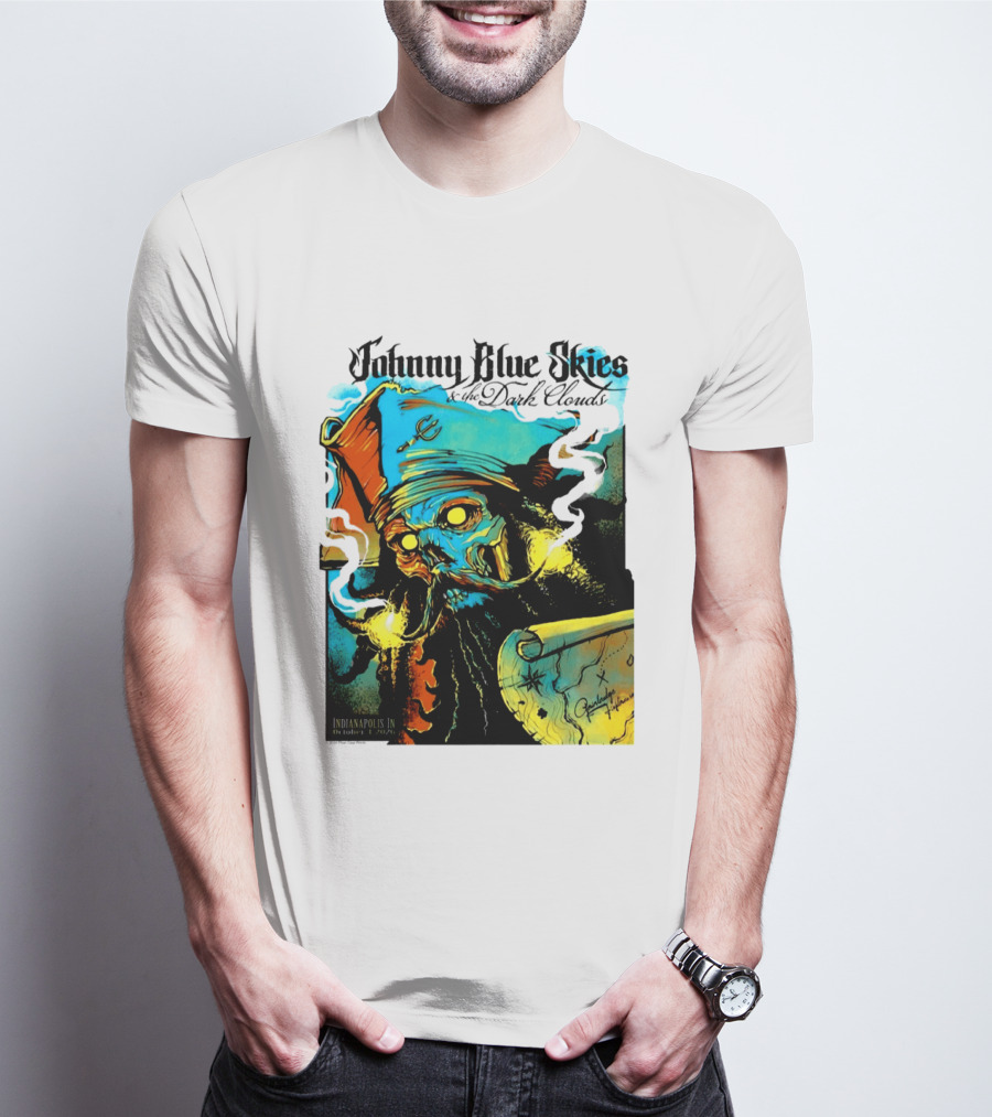 Johnny Blue Skies And The Dark Clouds Pirate Map Gainbridge Fieldhouse Indianapolis 2026 Event T-Shirt
