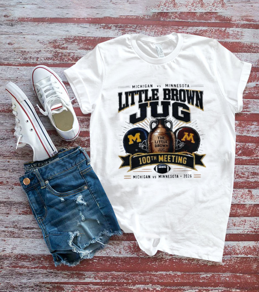 Michigan Vs Minnesota Little Brown Jug 100th Meeting 2023 T-Shirt
