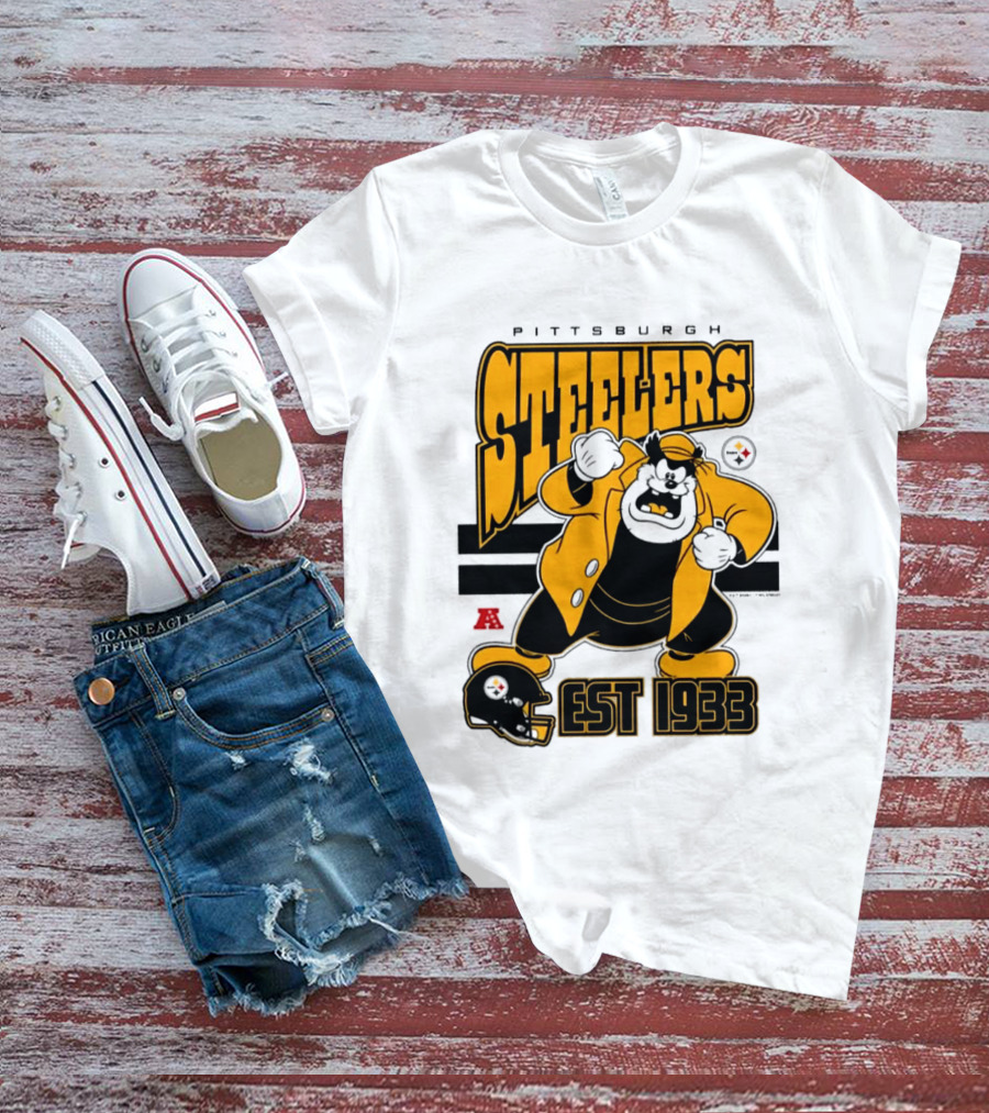 Pittsburgh Steelers Disney Pete EST 1933 NFL Collaboration T-Shirt