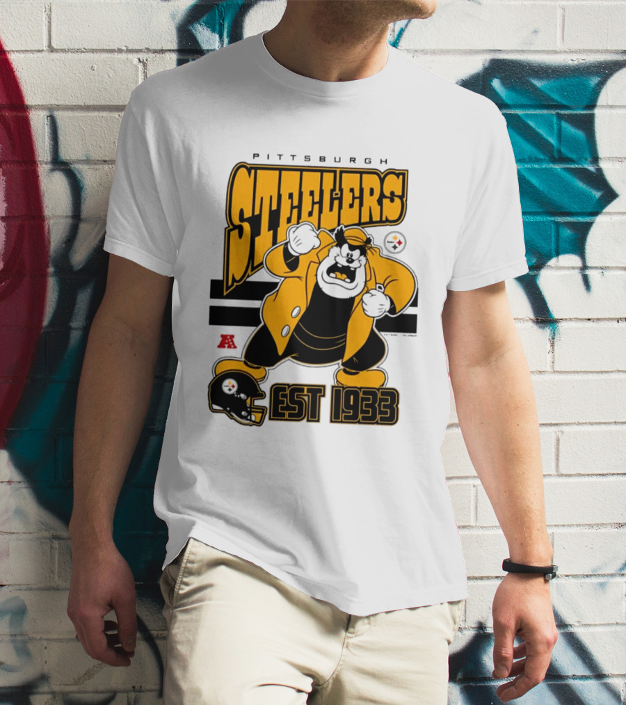Pittsburgh Steelers Disney Pete EST 1933 NFL Collaboration T-Shirt