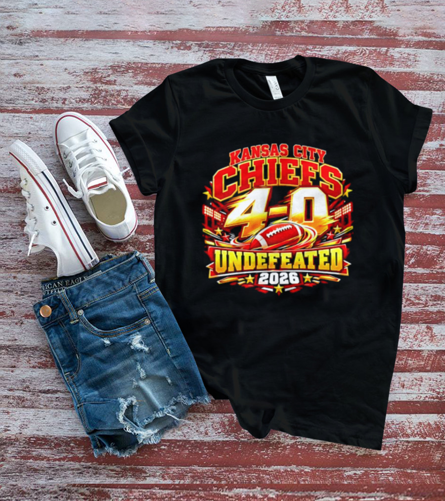 Kansas City Chiefs 4 0 Undefeated 2026 Football T-Shirt