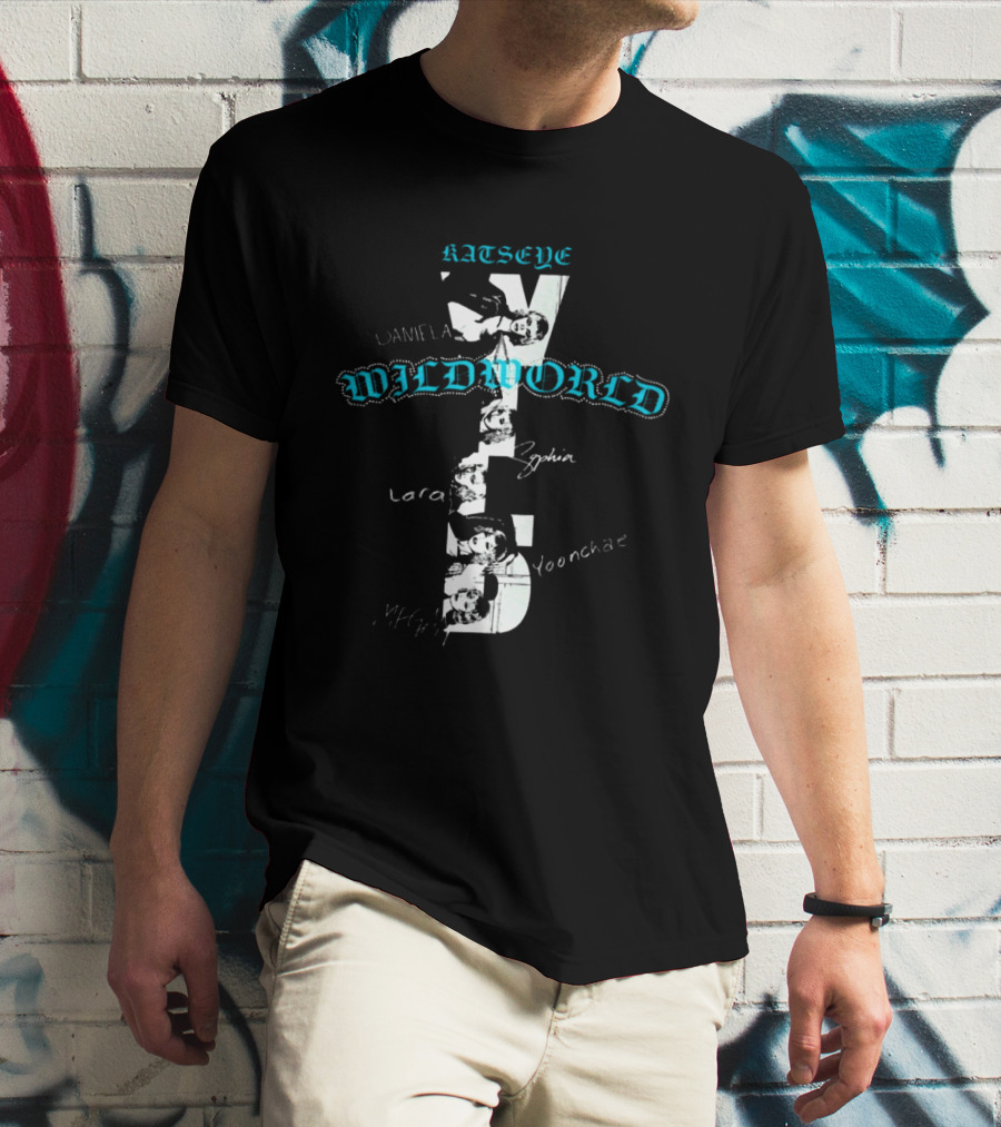 Katseye Wildworld Tour 2026 Black Routing Daniela Yoonchae Lara Sophia T-Shirt