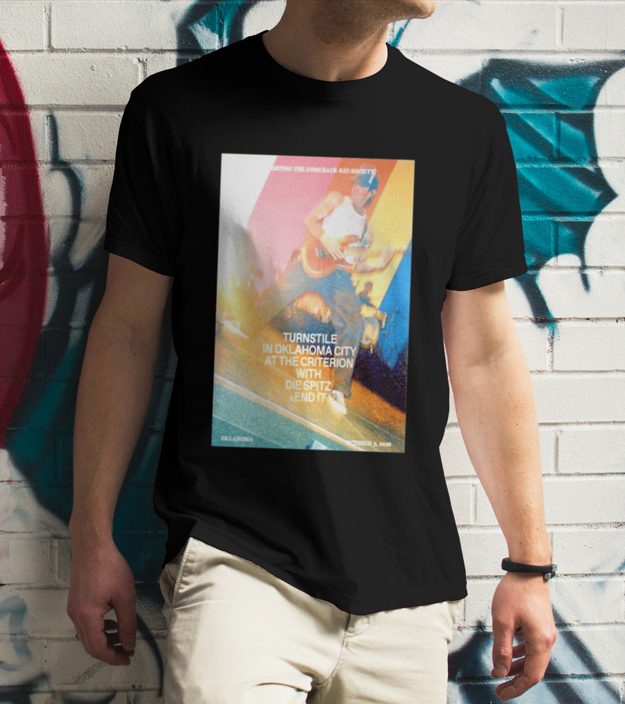 Turnstile Oklahoma City The Criterion October 5 2026 With Die Spitz And End It Concert T-Shirt