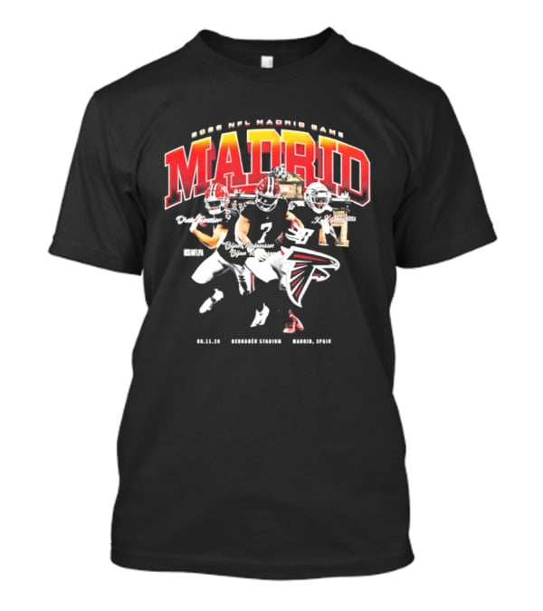 2026 NFL Madrid Games Atlanta Falcons Football Madrid Villaverde Vallecas Barajas Puente De Vallecas T-Shirt