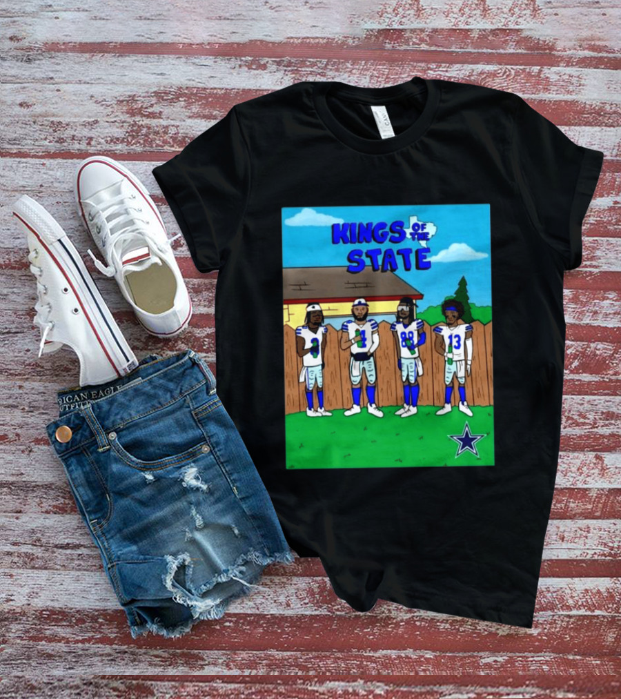 Dallas Cowboys Kings Of The State Football Team Texas Dedication T-Shirt