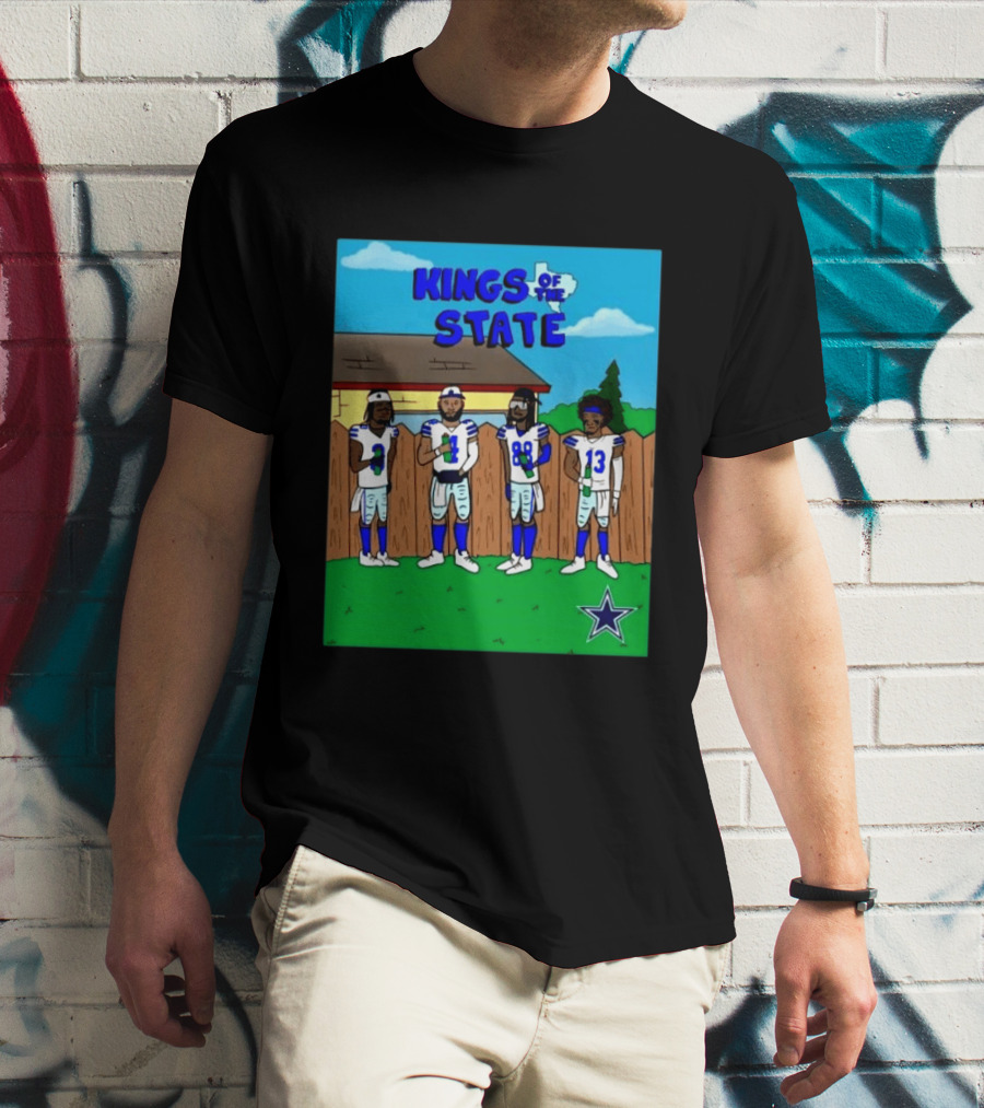 Dallas Cowboys Kings Of The State Football Team Texas Dedication T-Shirt