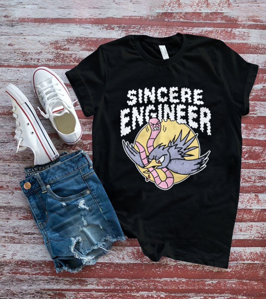 Sincere Engineer Bird With Worm Punk Rock T-Shirt