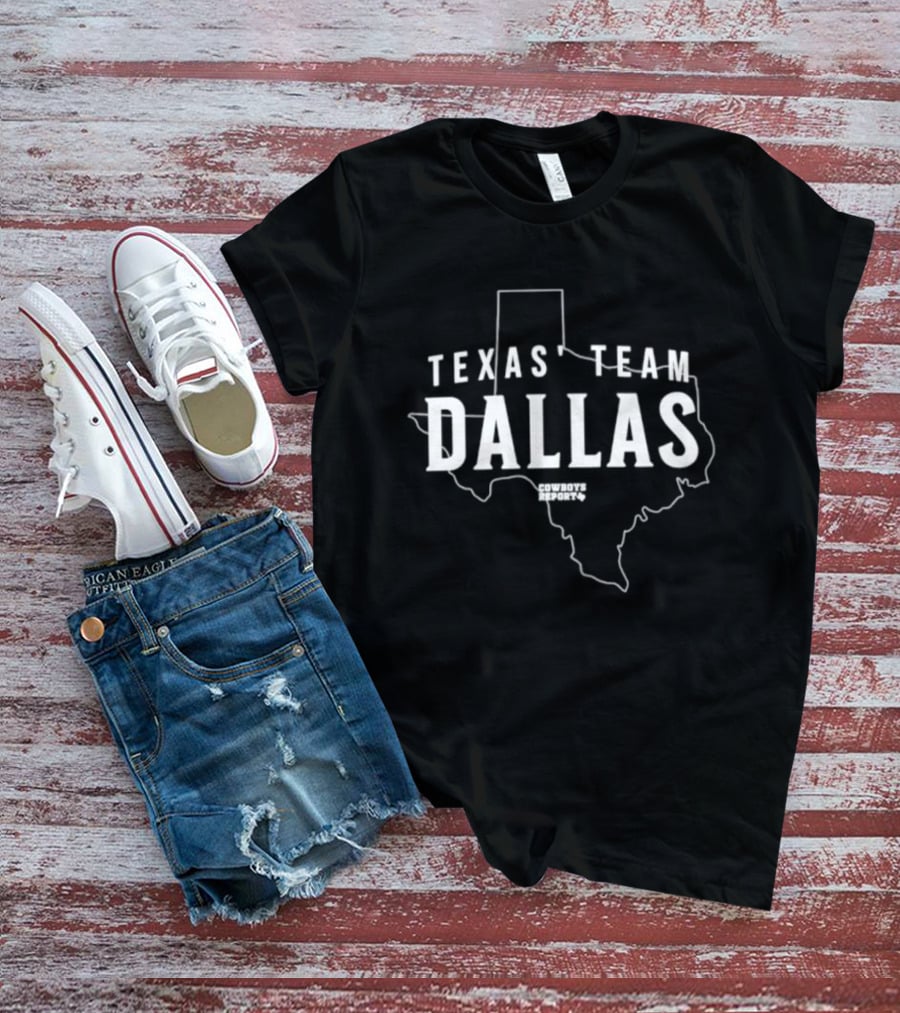 Texas Team Dallas Cowboys Map T-Shirt