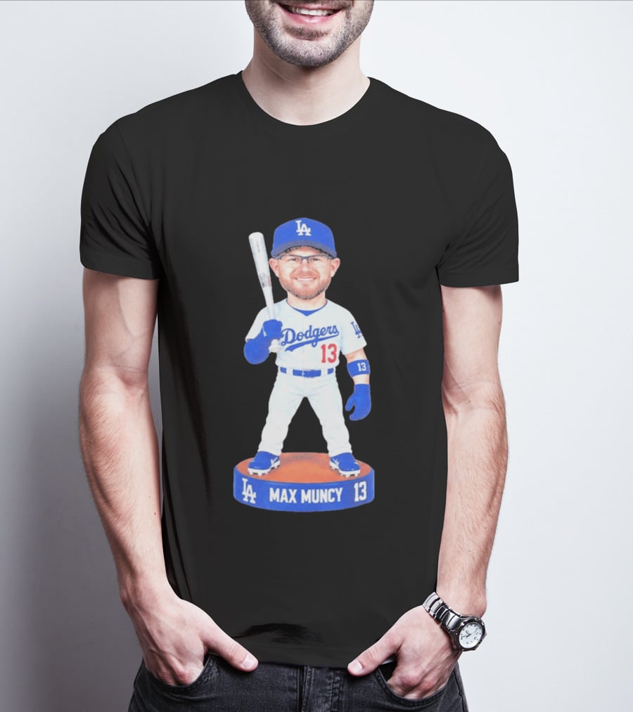 Los Angeles Dodgers Max Muncy 13 Bobblehead Statue T-Shirt