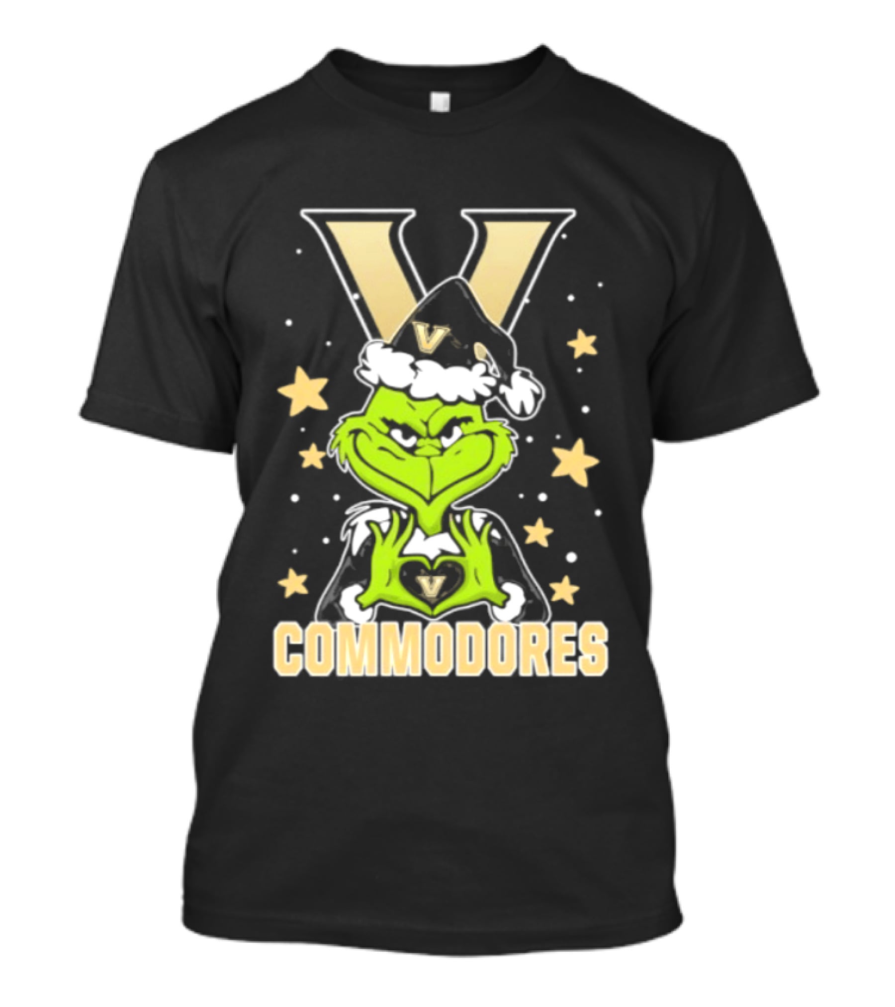 Vanderbilt Commodores Grinch Christmas Love Hands 2026 Football T-Shirt