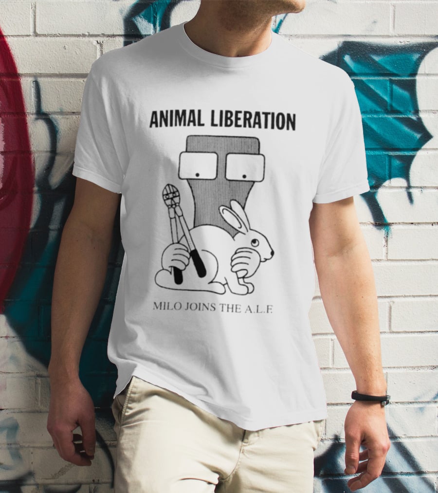 Animal Liberation Milo Joins The ALF Protecting Animals With Brush And Mask T-Shirt