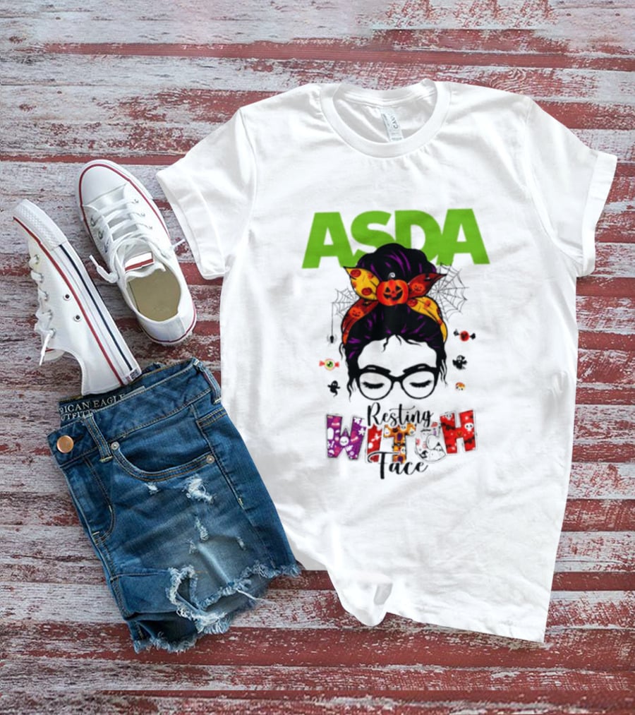 ASDA Resting Witch Face Halloween 2026 Pumpkin Headband Glasses T-Shirt