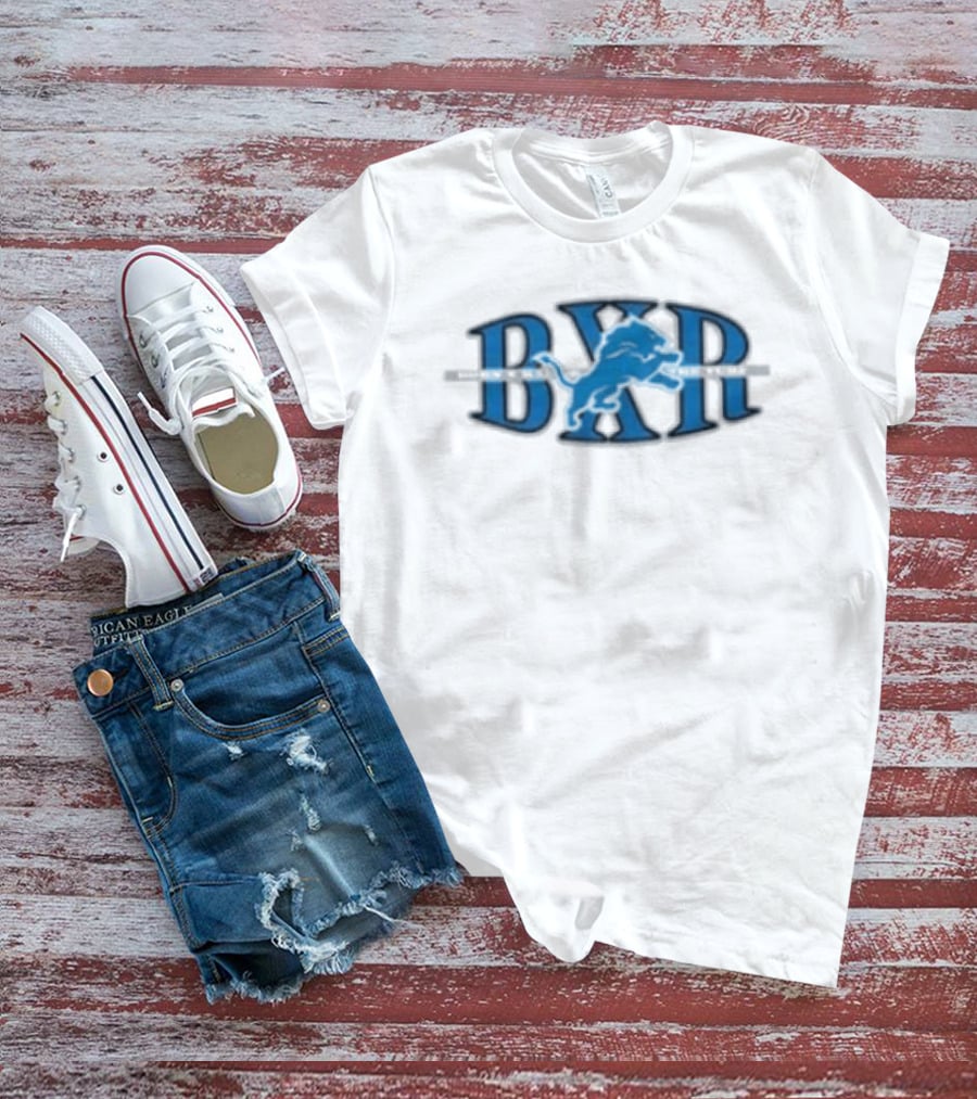 Detroit Lions BXR Born X Raised Block Letter T-Shirt