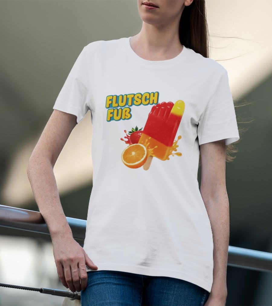 Flutsch Fub Popsicle Orange Strawberry Splash T-Shirt