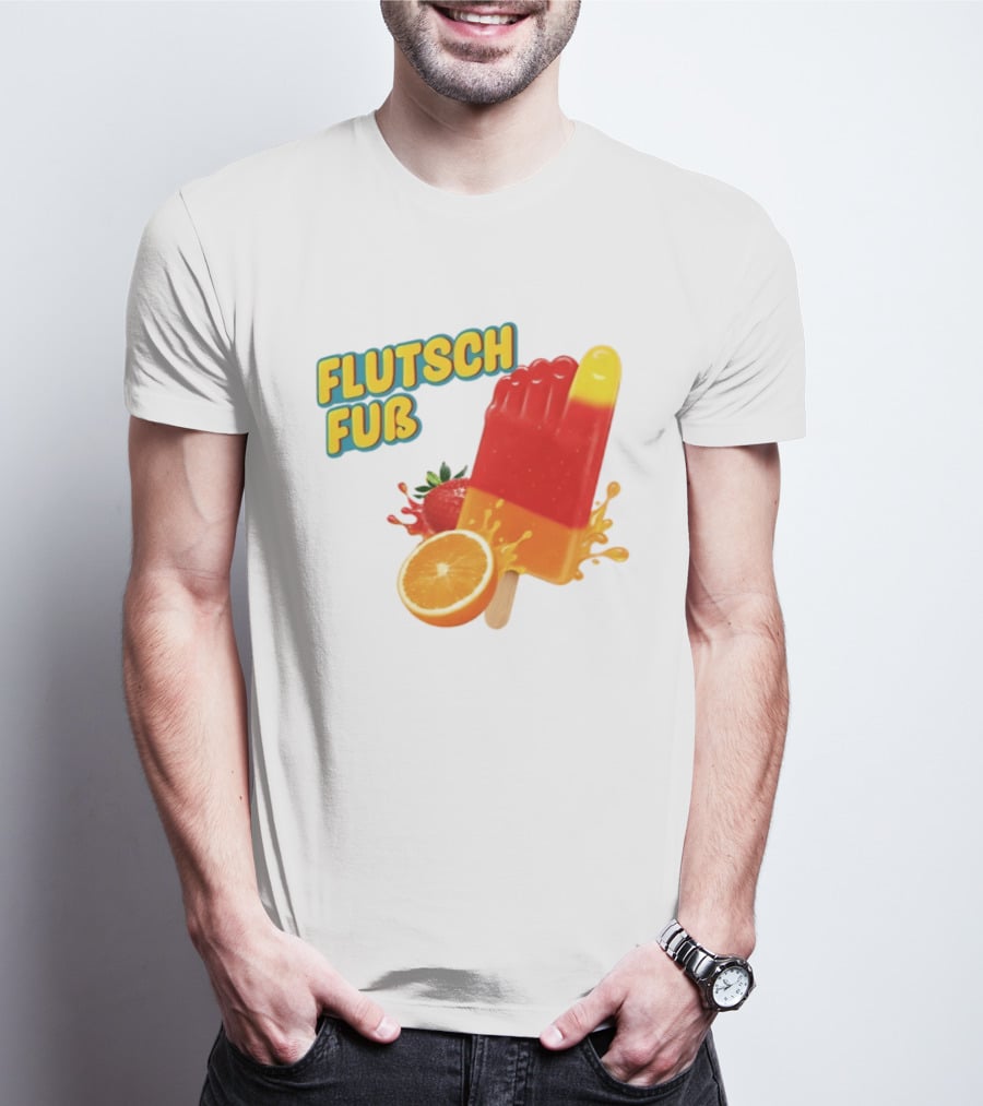 Flutsch Fub Popsicle Orange Strawberry Splash T-Shirt