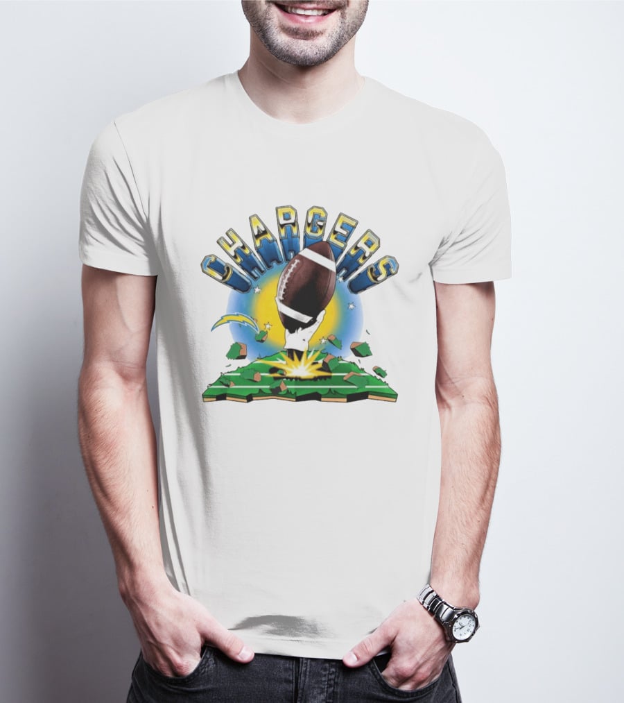 Los Angeles Chargers 2026 Explode Clubhouse Football Burst T-Shirt