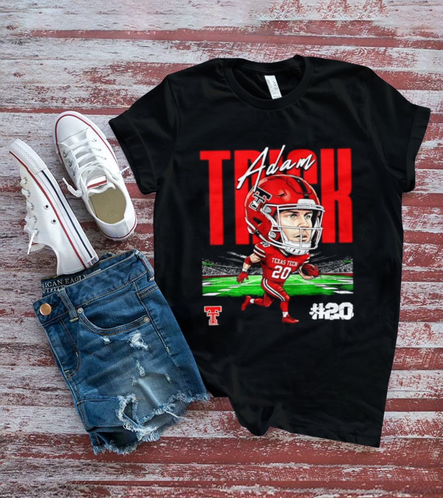 Adam Trick Texas Tech Red Raiders Football Caricature Stadium #20 T-Shirt